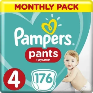 PAMPERS Baby Pants Pants No.4 9-15Kgr 176 bucăți Pachet lunar