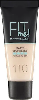 Fond de ten MAYBELLINE Fit Me pentru acoperire mată naturală 30ml 110 Porcelain Maybelline New York — preț și oferte