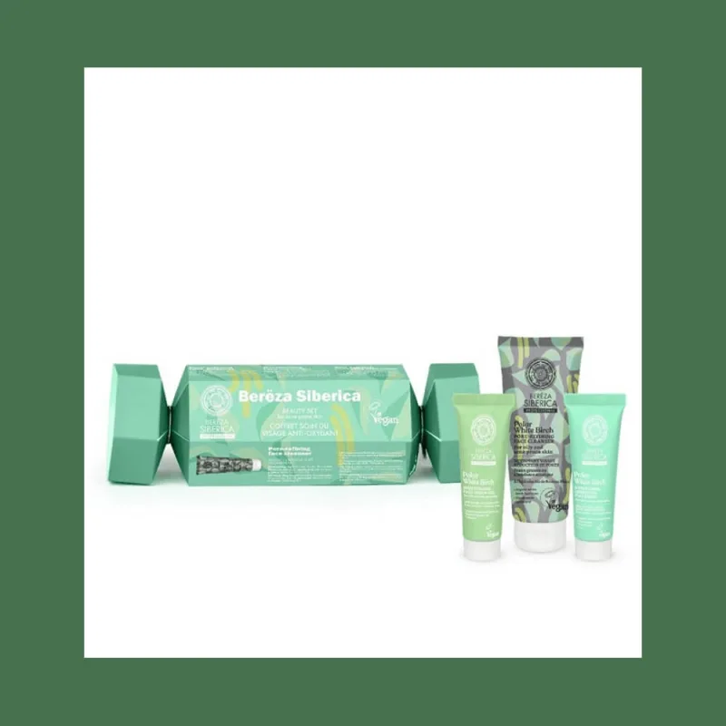 NATURA SIBERICA Bereza Siberica Polar White Birch Gel de curățare facială 75ml & Cremă gel hidratantă 24 de ore 30ml & Ser facial anti-iritare 30ml — preț și oferte