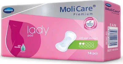 MOLICARE Premium Lady Pad Tampoane acrilice pentru femei cu flux ușor 2 picături 14 bucăți — preț și oferte