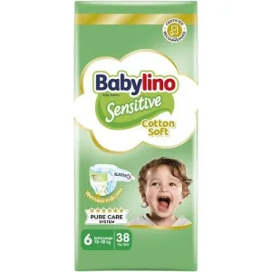 BABYLINO Sensitive Cotton Soft Baby Scutece No6 13-18 Kg Value Pack 38 bucăți