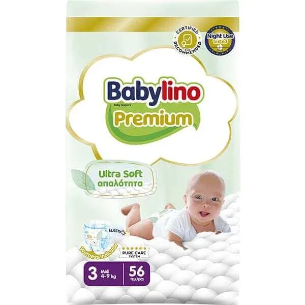 BABYLINO Premium No 3 Pentru 4-9 kg 56 Bucăți — preț și oferte