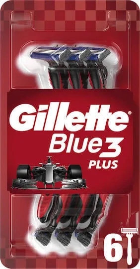 GILLETTE Blue3 Plus Red Aparate de ras de unică folosință Aparate de ras pentru bărbați cu 3 lame 6 bucăți — preț și oferte