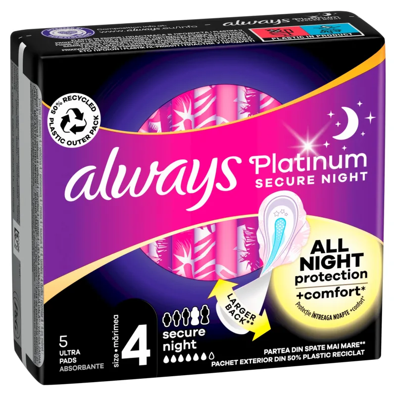 ALWAYS Platinum Secure Night (mărimea 4) 5 șervețele — preț și oferte