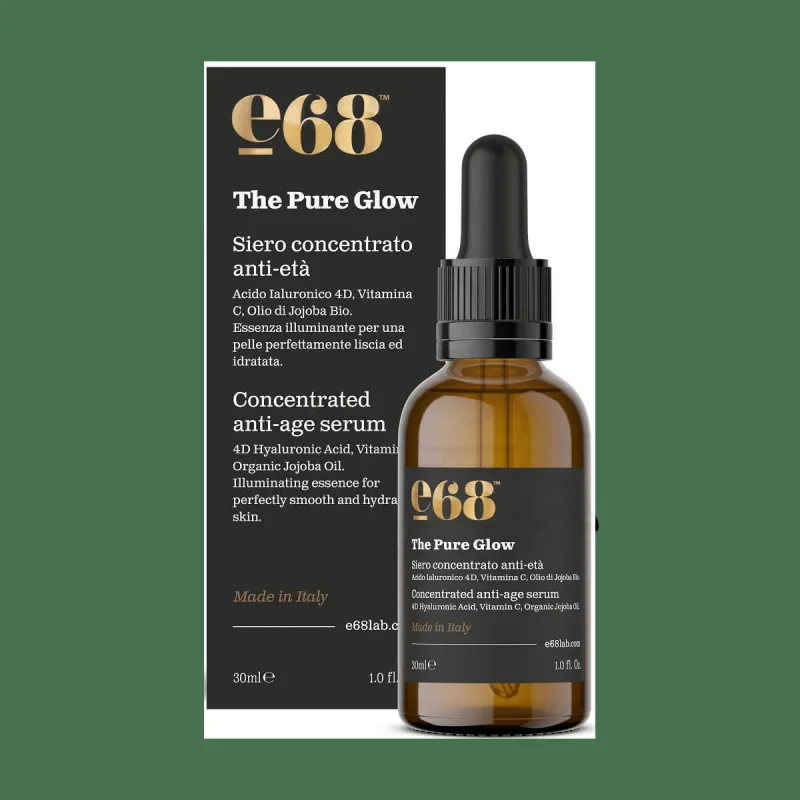 E68 The Pure Glow Ser concentrat anti-îmbătrânire Ser antirid pentru față 30ml — preț și oferte