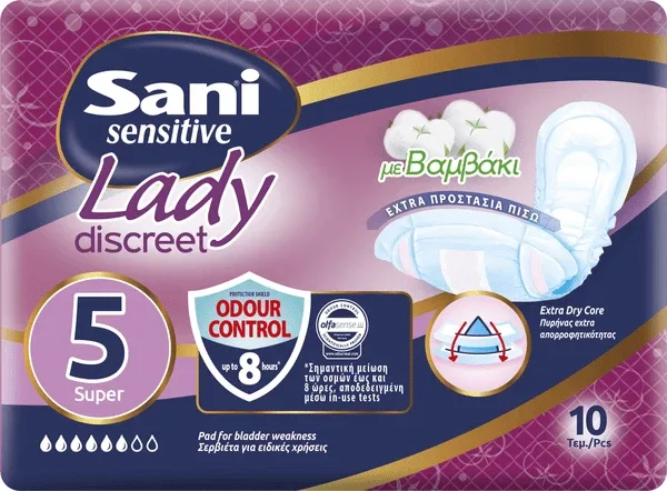 SANI Lady Night Bumbac Bumbac Șervețele sanitare Lady Night nr. 5 10 bucăți — preț și oferte