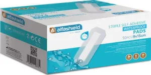 ALFASHIELD tampon autoadeziv impermeabil steril tampon autoadeziv 9cmx15cm 50 bucăți