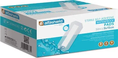 ALFASHIELD tampon autoadeziv impermeabil steril tampon autoadeziv 9cmx15cm 50 bucăți — preț și oferte