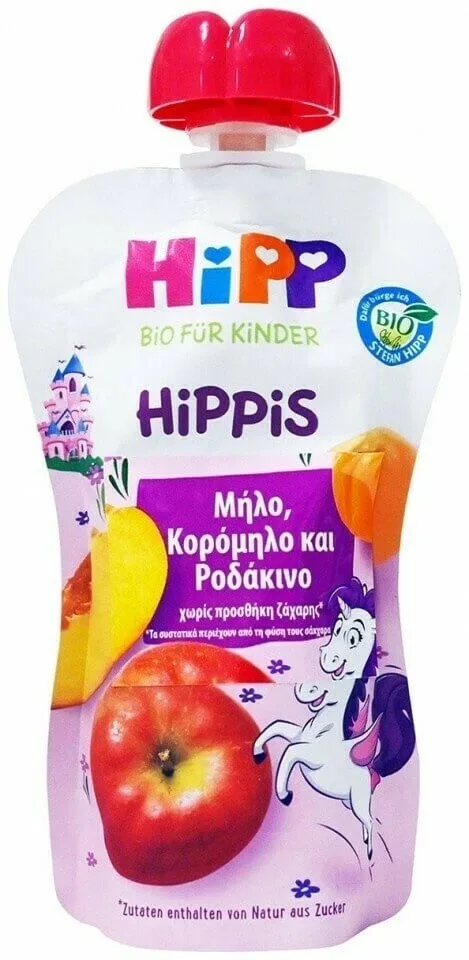 HIPP Bio HiPPis Budincă de fructe cu mere, morcovi și piersici De la 12 luni 100g — preț și oferte