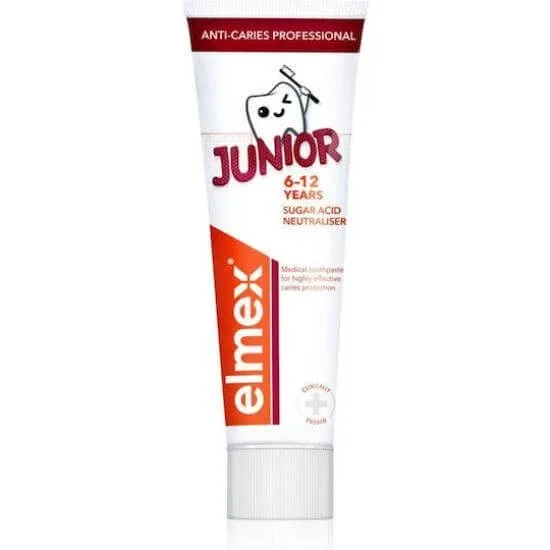 ELMEX Junior Anti-Caries Pastă de dinți profesională pentru copii 6-12 ani 75ml — preț și oferte