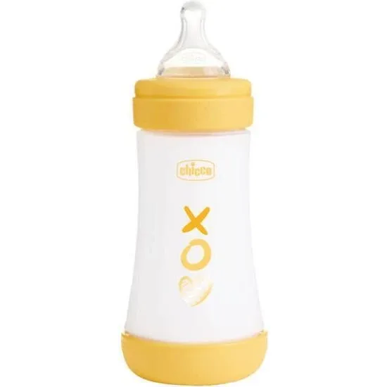 CHICCO Sticlă de plastic Perfect 5 Anti-Colic Sticlă cu mamelon din silicon pentru 2+ luni 240ml — preț și oferte
