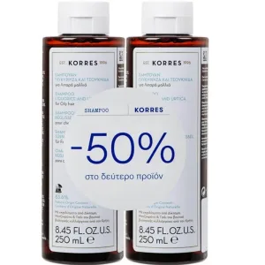 KORRES Promo -50% la al doilea produs de șampon pentru păr gras cu lemn dulce și urzică