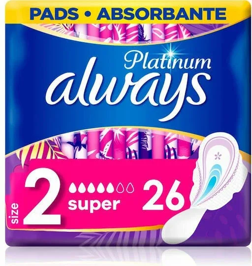 ALWAYS Ultra Platinum tampoane lungi cu aripi nr. 2, 26 bucăți — preț și oferte