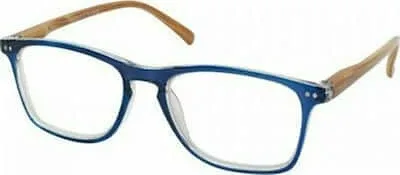 Ochelari EYELEAD Presbyopia - Ochelari de citit cu braț din lemn și cadru albastru E212 +3.00 — preț și oferte