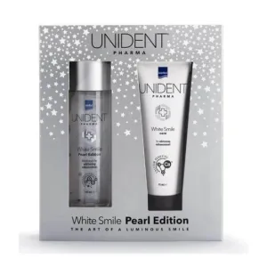 UNIDENT Pharma Care White Smile After Bleaching Kit pastă de dinți de albire 75ml și apă de gură 100ml
