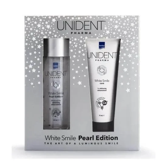 UNIDENT Pharma Care White Smile After Bleaching Kit pastă de dinți de albire 75ml și apă de gură 100ml — preț și oferte