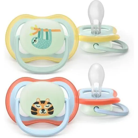 Suzeta de noapte din silicon AVENT Ultra Air pentru 0-6 luni 2 bucăți [SCF376/24] PHILIPS AVENT — preț și oferte