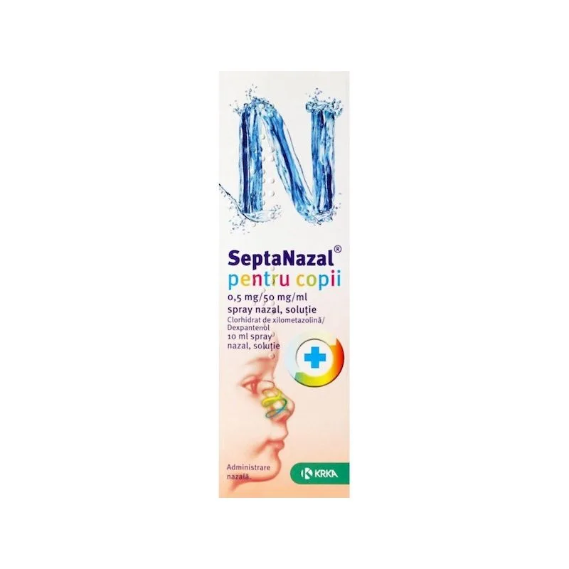 SeptaNazal Spray nazal pentru copii 0.5mg/50mg/ml | 10 ml KRKA — preț și oferte