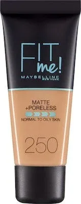 MAYBELLINE Fit Me Fond de ten pentru acoperire mată naturală 30ml 250 Sun Beige Maybelline New York — preț și oferte