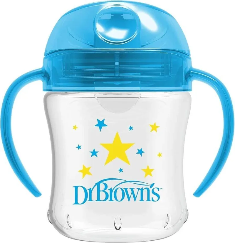 DR. BROWN'S Soft Spout Transition Cup Cupa de învățare cu gura moale, capac și mânere 180ml 6+ luni — preț și oferte