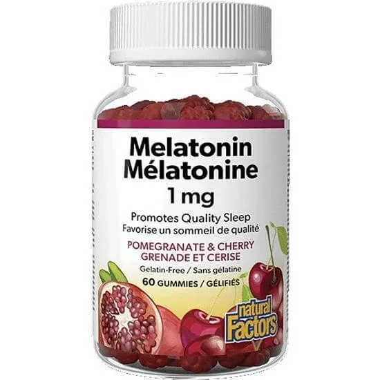 FACTORI NATURALI Melatonină 1mg cu aromă de rodie și cireșe 60 Jellybeans Natural Factors — preț și oferte