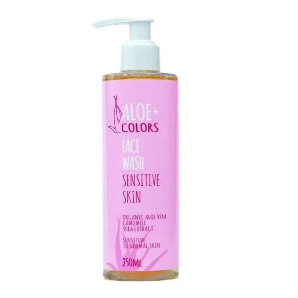 ALOE+COLORS Gel de curățare pentru pielea sensibilă cu mușețel 250ml — preț și oferte