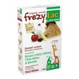 FREZYLAC Organic Baby Cream Cremă de cereale cu ovăz, fructe și vanilie 200g