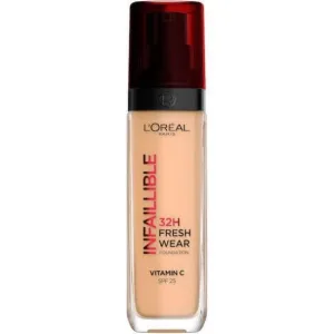 LOREAL Infaillible Foundation 32H Fresh Wear Fond de ten cu textură ușoară pentru acoperire totală cu durată de 32 de ore 200 Natural Linen