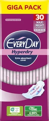 EVERYDAY Giga Pack Hyperdry Maxi Night Ultra Plus 30 bucăți