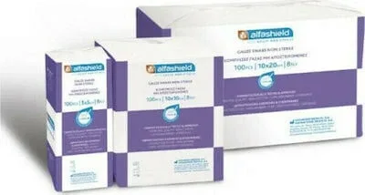 ALFASHIELD tifon tifon simplu nesteril 13 fire 10x10cm 100 bucăți — preț și oferte