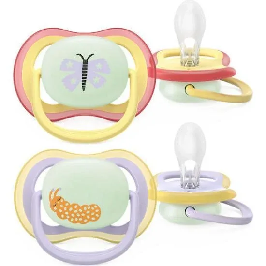 AVENT Ultra Air Suzetă de noapte din silicon pentru 0-6 luni 2 bucăți — preț și oferte