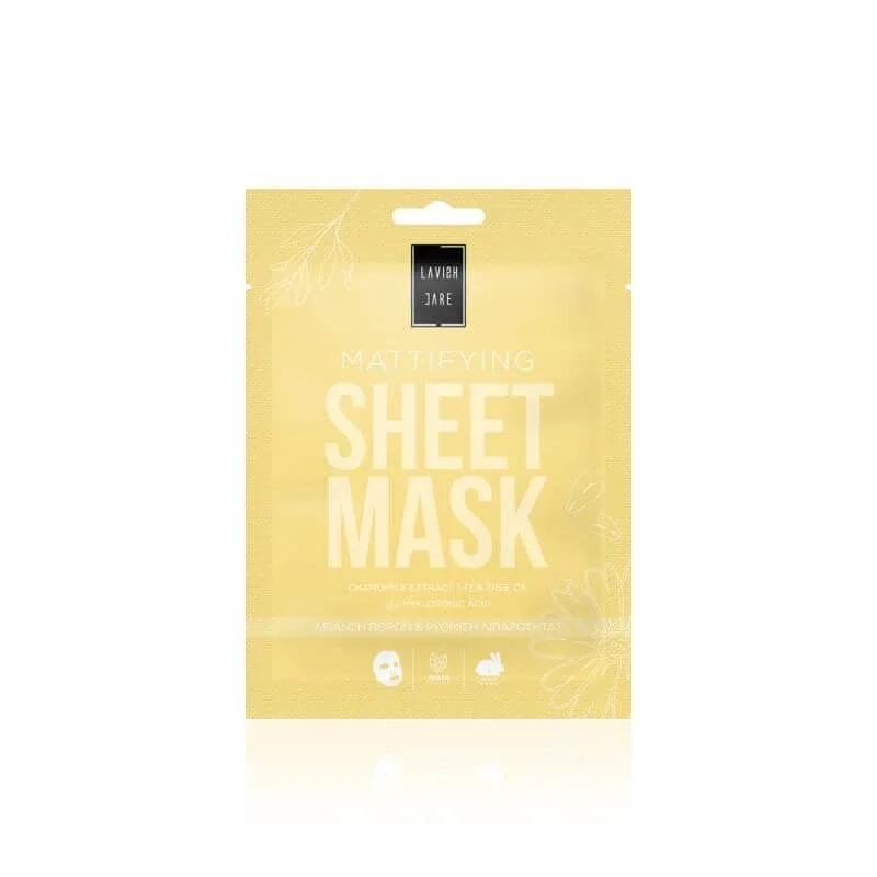 LAVISH CARE Sheet Mask Mattifying Blur Me Anti-Oily Face Mask 25g (Galben) — preț și oferte