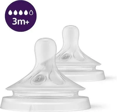 Mamelon din silicon moale AVENT Natural Response pentru 3+ luni 2 bucăți [SCY964/02] — preț și oferte