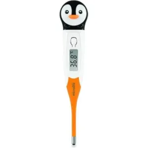 MICROLIFE MT 720 Termometru digital Termometru digital pinguin cu design pentru copii și margine flexibilă pentru utilizare confortabilă 1 buc