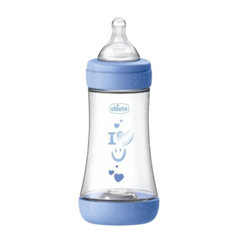 CHICCO Sticlă de plastic Perfect 5 Anti-Colic Sticlă cu tetină din silicon pentru 2+ luni 240ml — preț și oferte