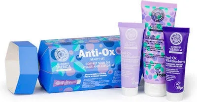NATURA SIBERICA Blueberry Anti Ox Beauty Cleansing Foam 75ml & Night Mask 30ml & Super Moisturizing Eye Mask 30ml — preț și oferte