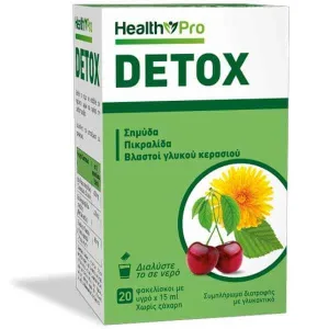 HEALTH PRO Detox Supliment alimentar pentru detoxifiere cu aromă de cireșe 20 pliculețe