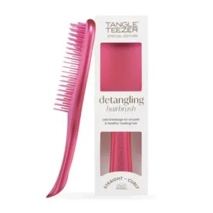 AMBITAS Tangle Teezer The Ultimate Detangler Perie de păr Ediție specială Perie de păr drept-curly pentru descurcare Fuchsia