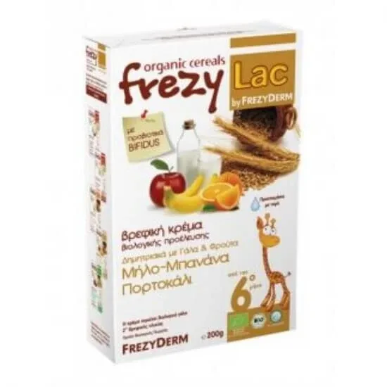 FREZYLAC Organic Baby Cream Cereale cu lapte și fructe 200g — preț și oferte