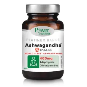 POWER OF NATURE Gama Platinum Ashwagandha KSM-66 400mg, 30 Capsule