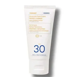 KORRES Yoghurt Sunscreen Face Cram Protejează și hidratează crema de față cu protecție solară cu iaurt SPF30 50ml