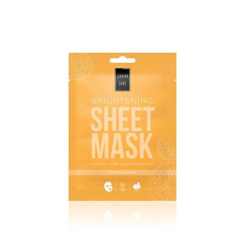 LAVISH CARE Sheet Mask Brightening Glow Me Mască de față cu vitamina C pentru tonifiere și strălucire 25g (portocaliu) — preț și oferte