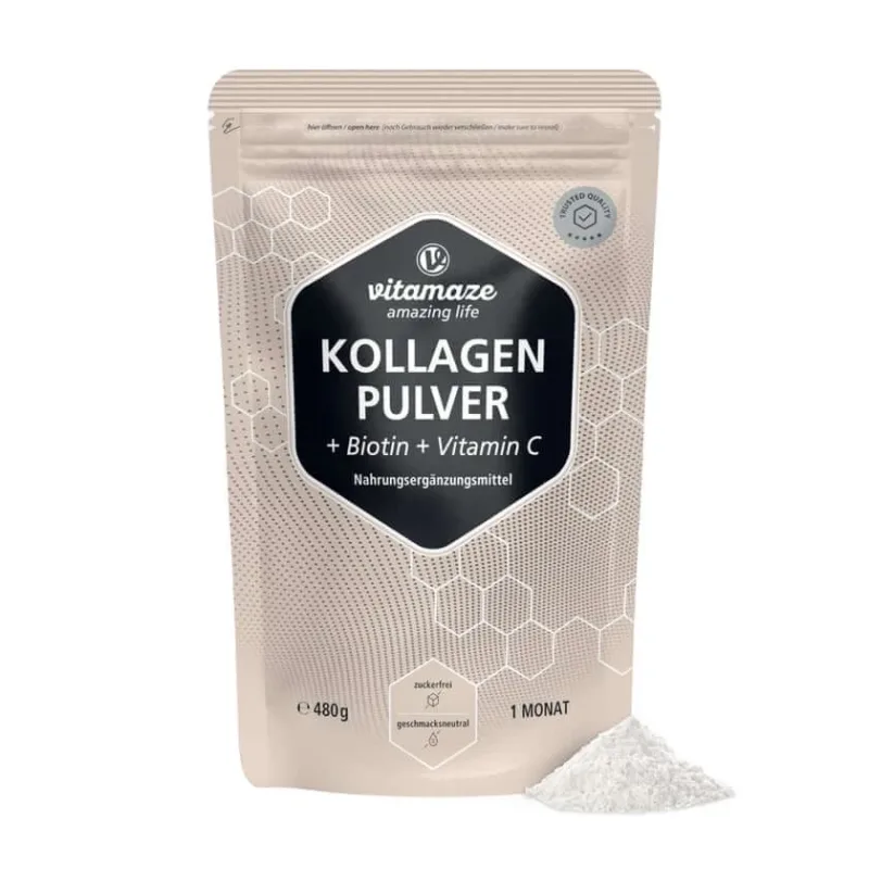 Pudră de colagen + biotină + vitamina C 480 g — preț și oferte