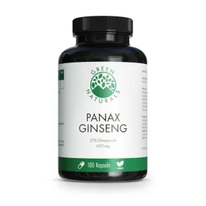 Green Naturals Panax Ginseng doze mari capsule vegane 180 Capsule