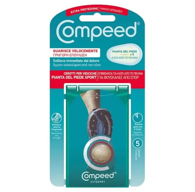 Compeed | Plăcuțe sub picioare pentru bășici sportive | 5pcs — preț și oferte