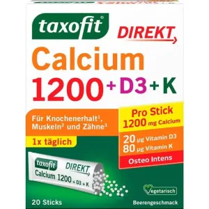TAXOFIT Calcium 1200+D3+K Direct Sticks 20 buc.
