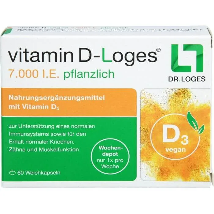 VITAMINA D-LOGES 7,000 U.I. depozit săptămânal pe bază de plante 60 buc. — preț și oferte