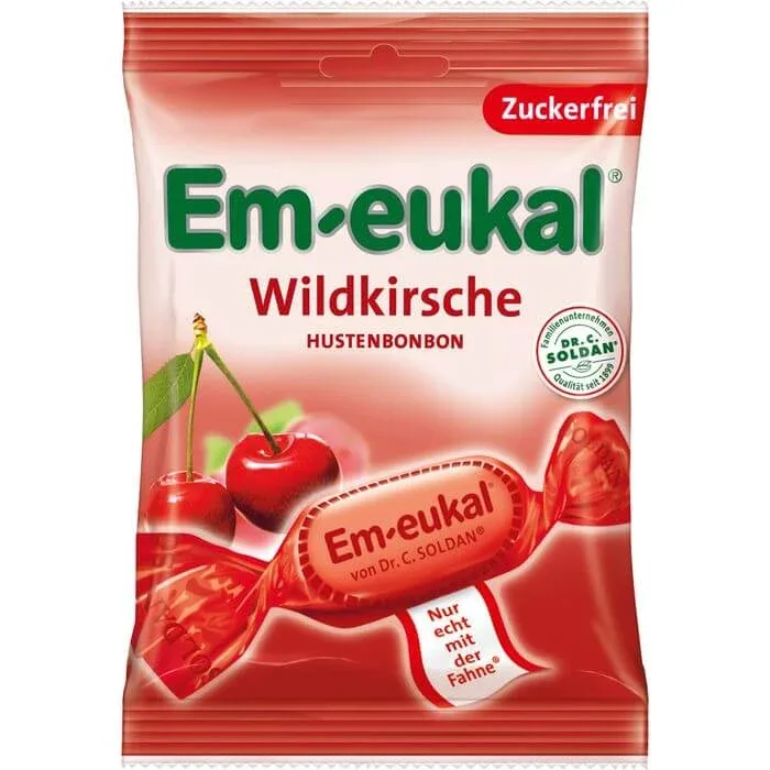 EM-EUKAL dulciuri cireșe sălbatice fără zahăr 75 g — preț și oferte