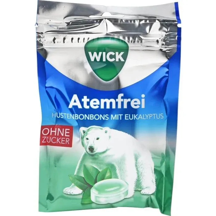 WICK Bomboane fără respirație cu eucalipt fără plic de zahăr 72 g — preț și oferte