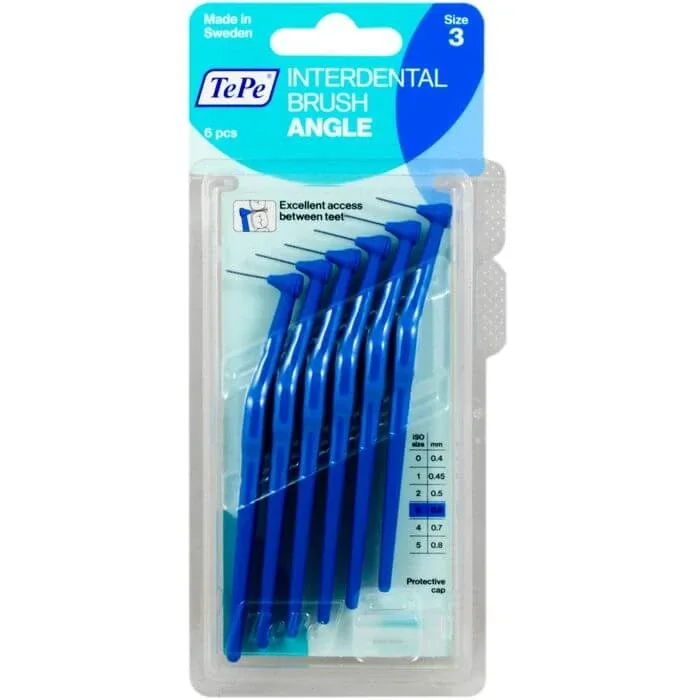 TEPE Perie interdentară unghiulară 0.6mm albastru 6 buc. — preț și oferte
